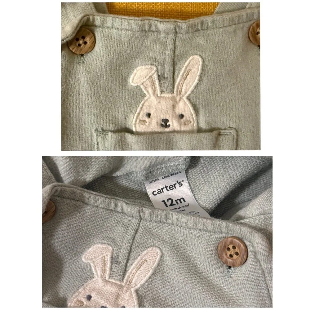 Carter’s Spring Easter Bunny Outfit Bundle (12 Months) - Picture 3 of 9